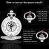 SIBOSUN Pocket Watch Chain Quartz Movement Arabic Numerals Half Hunter...