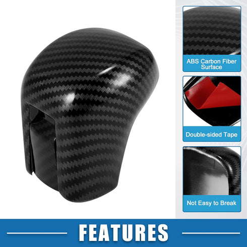 Gear Shift Knob Cover Automatic Transmission Lever Trim for Honda Civic 10th Gen 2016 2017 2018 2019 2020 2021 ABS Carbon Fiber Pattern Black...