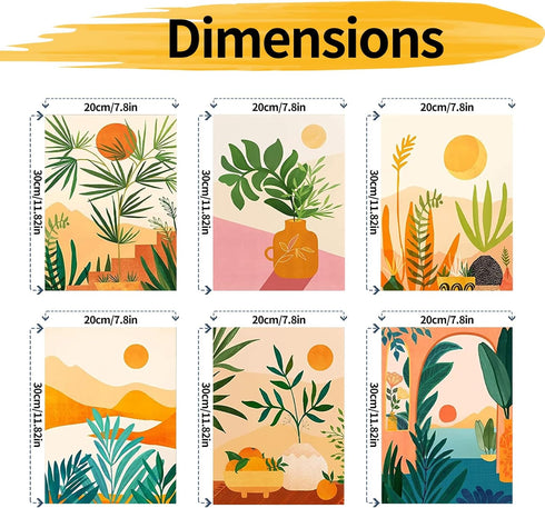 JYLMOOD 6 Pack Paint by Number for Adult Kits, DIY Flower Acrylic Oil Painting Kits for Adults Kids Beginners for Home Wall Decor 8X12 Inch, White...