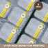 3dRose CST_154585_2 Your Personal Name Initial Letter S Monogrammed Grey Quatrefoil Pattern Personalized Yellow Gray Soft Coasters (Set of 8)...