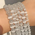 Yochus 8mm White cat-Eye Round Loose Beads Natural Stone Beads for Jewelry Making...