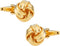 Cuff-Daddy Mens Fashion Unique Classic Woven Gold Knot Cufflinks with Presentation Jewelry Box Suitable for Ideaing Special Occasions Business Shi...