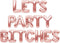 PartyForever Bachelorette Party Balloons Decorations Rose Gold 16 Inch Letters Banner - Bridal Shower Decorations Set...