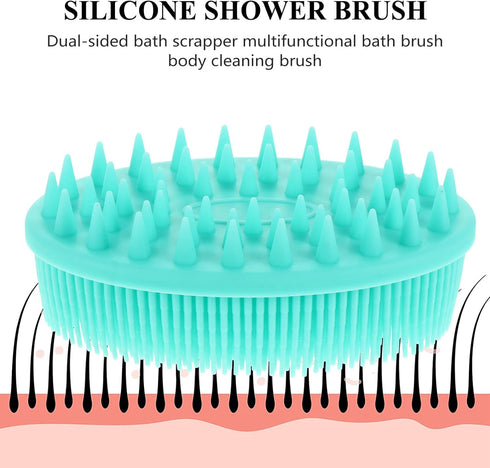 Baby Silicone Body Bath Brush Cradle Cap Brush Soft Hair Massage Brush Hair Scalp Massager for Newborns Toddlers Kids Shower...