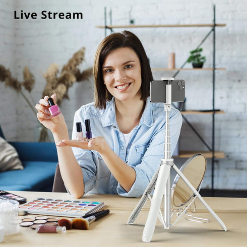 ATUMTEK 51" Selfie Stick Tripod, All in One Extendable Phone Tripod Stand with Bluetooth Remote 360° Rotation for iPhone and Android Phone Selfies...