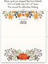Koko Paper Co Thanksgiving Table Place Cards with Pumpkin and Fall Leaves | 50 Tent Style Dinner Setting Name Cards | Designed and Made in the U.S...