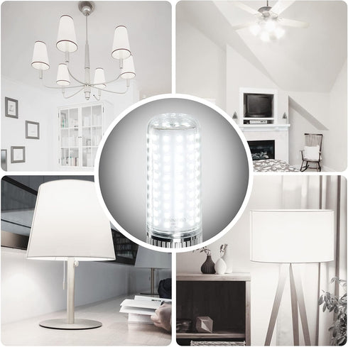 E26 LED Bulb,25W LED Corn Light Bulb 200W Equivalent 6500K Cool Daylight White 2500LM Non-dimmable Flicker Free Ceiling Fan LED Corn Bulb for Indo...