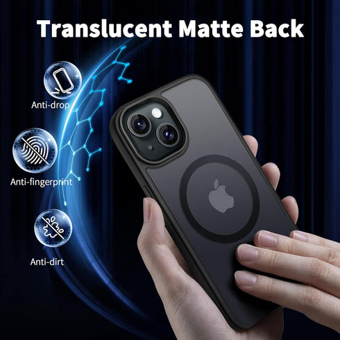 CACOE Magnetic Case for iPhone 15 2023 6.1 inch-Compatible with MagSafe & Magnetic Car Phone Mount,Anti-Fingerprint TPU Thin Phone Cases Cover Pro...