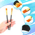 20pcs Flat Paint Brushes 0.5 Inch Wide, Watercolor Acrylic Paint Brushes Bulk Synthetic Nylon Oil Painting Brushes for Artists Professional Amateu...