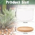 3.2'' Succulent Pots, Mini Succulent Pots Cute Succulent Pots with Woonden Tray Small Ceramic, Girls Women Birthday Gifts Plant Lovers Housewarmin...