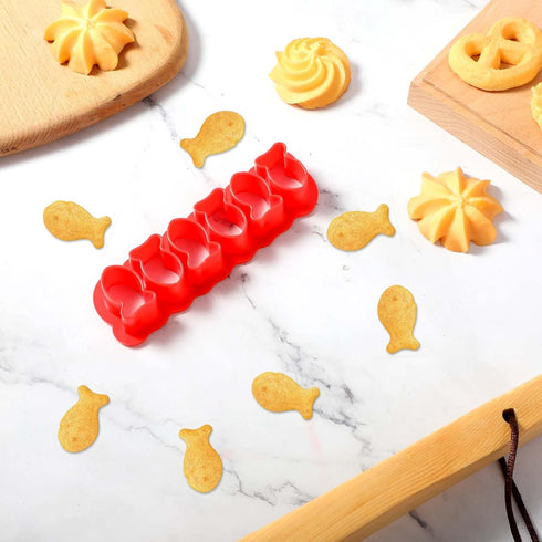 Mini Gold Fish Cracker Cutter Set GoldFish Cracker Cookie Cutter Tiny Fish Cookie Cutters Mini Plastic Fish Biscuit Cutter for Tiny Treats Fish Sh...