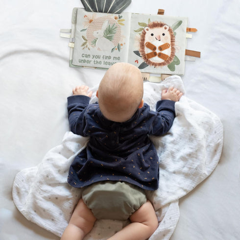 ZICOTO Soft Baby Book with Touch and Feel Pages - Cute Sensory Book for Babies 0-6 Months with Textured Animals, Mirror & Crinkle Paper - The Perf...