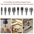 8 PCS Wood Plug Cutter, Wood Cutting Tool Straight and Tapered Plug Cutter Set Wood Plug Cutters for Woodworking Tenon Cutter Four Sizes Plug Cutt...