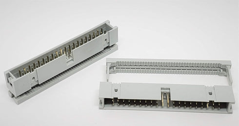 Pc Accessories 10-Pack 2X20 40P Dual Rows 2.54mm Shrouded IDC Male Header, 40 Pins IDC Crimp Connectors for Standard Flat Ribbon Cable...