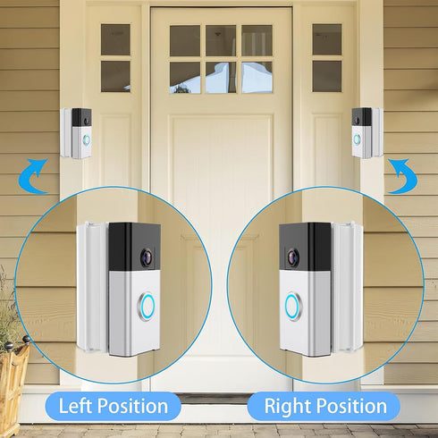 RIOVO Adjustable 30 to 55 Degree Doorbell Angle Mount Compatible with Video Doorbell 1st / 2st / 3st / 4st / (2020 Release), Replacement Angle Adjustment Adapter Mounting Bracket Wedge Kit
