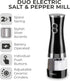 Tower Duo Electric Salt/Pepper Mill, Black...