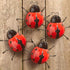 Metal Ladybugs Garden Wall Art Decor Cute Ladybugs Wall Sculptures & Statues Outdoor Decoration Yard Lawn Porch Fence Ornaments, Set of 4...