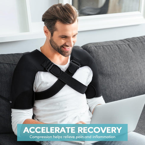 Double Shoulder Brace for Women & Men Shoulder Pain Relief Double Shoulder Support Adjustable Shoulder Brace for Rotator Cuff Frozen Shoulder,AC J...