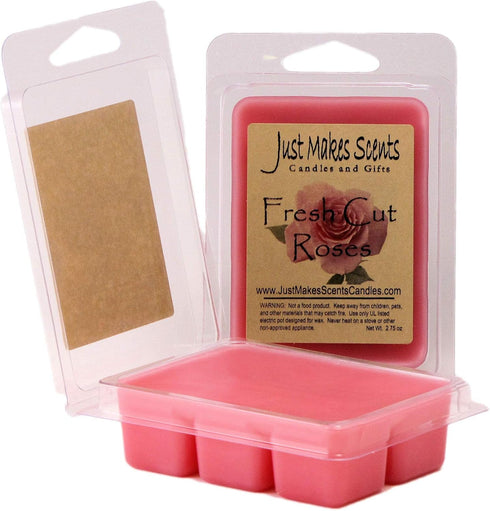2 Pack - Fresh Cut Roses Scented Soy Wax Melts | Bold Fragrance Wax Cubes | Hand Poured in The USA by Just Makes Scents...