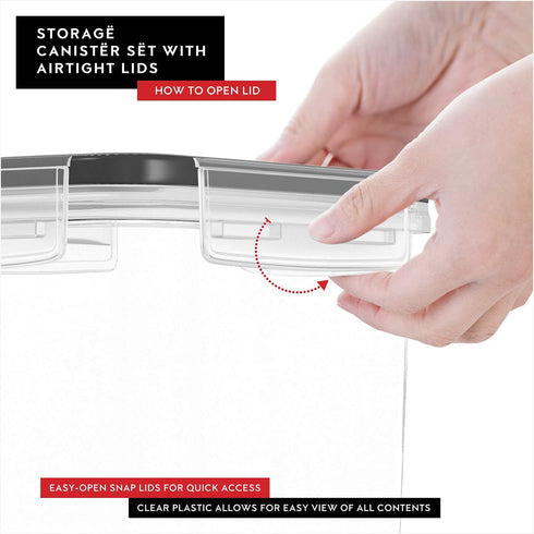DWËLLZA KITCHEN Cereal Containers Storage 4 Pack 135 fl. oz Cereal Dispenser Airtight Food Storage Containers BPA-Free Pantry Organization and Sto...