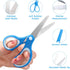 6 Inch Left/Right Handed Kids Scissors, Safety Blunt Tip Toddler Scissors Stainless Steel Blade Scissors with Cover for Children Teacher School Cr...
