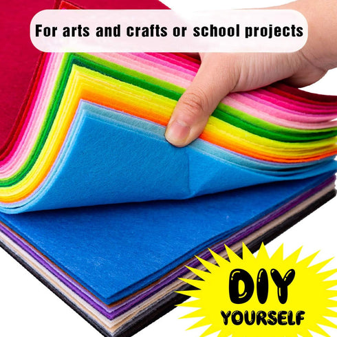 40 PCS Felt Fabric Sheets, 12" x 8" Craft Felt Fabric Sheets, Assorted Felt Stiff Fabric Square, Non-Woven Felt Sheets for Kids, DIY Sewing Crafts...