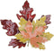 Alilang Golden Tone Metal Red Yellow Orange Enamel Maple Leaf Fashion Pin Brooch...