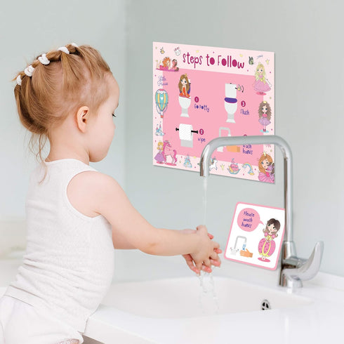 ATHENA FUTURES Potty Training Chart for Toddler, Girls, Sticker Chart for Potty Training, 4 Week Reward Chart, Certificate, Instruction Booklet, R...