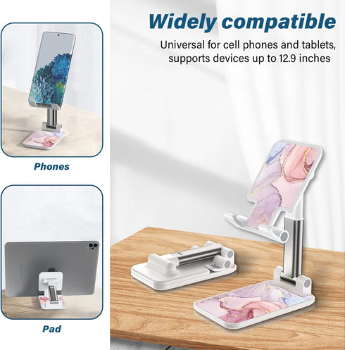 Foldable Phone Stand for Desk?Angle of View Adjustable Cell Phone Stand?Phone Holder for Desk/ipad Stand ?Suitable for iPhone, Samsung and Other S...