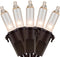 YULETIME Clear Christmas Lights with Brown Wire, 66 Feet 200 Count UL Certified String Lights, Pack of 2 Sets 33 Ft 100 Count Incandescent Mini Li...