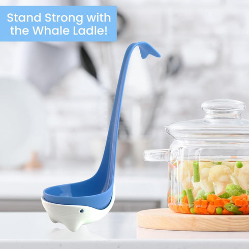 Whale Tail Soup Ladle, Cute Gifts, Ideal for Cooking, Serving Soup, Stew & Sauce, Funny Kitchen Gadgets & Utensil, Versatile Soup Tool with Food G...