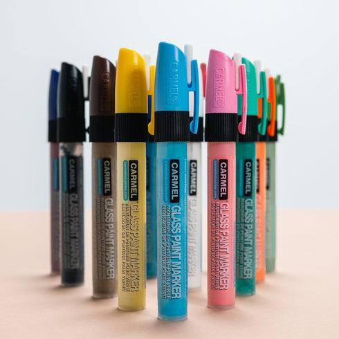 Carmel Glass Paint Marker Medium Tip (White, Medium Tip)...