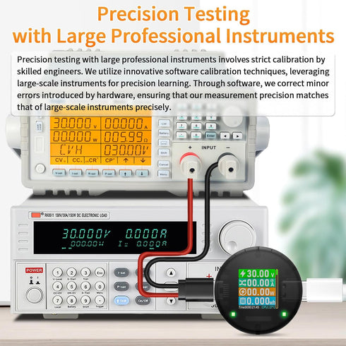 USB C Power Meter USB C Tester, USB Multimeter 4.5-50V 0-6A Touch Control Voltage Current Capacity Amp Volt Voltmeter Ammeter Detector Digital Tes...
