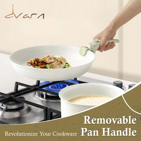 Removable Pan Handle White - Removable Handle Nonstick Pots and Pans - Replacement Pan Gripper - Universal Pot Handle - Suitable for All Cookware ...
