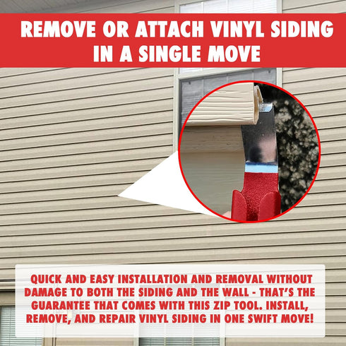(2-Pack) Vinyl Siding Removal Tool with Extra Long Handle - 7 inches One-Piece Steel Blade Vinyl Installation and Removal - The Ultimate Vinyl Sid...