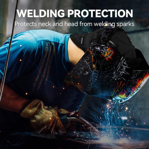 ARCCAPTAIN Reversible Welding Cap, 8 Panel Protective Welders Cap, 10 oz Fireproof Cotton Comforts for Safety and Protection While Welding to Men ...