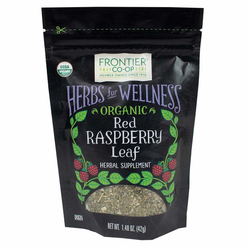 Frontier Co-op Organic Cut and Sifted Red Raspberry Leaf 1.48oz - For Red Raspberry Leaf Tea, Cafe, Restaurant Supply and More - Naturally Caffein...