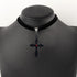Gothic Goth Cross Choker Necklace,Black Choker Necklace for Women,Velvet Cross Choker Necklace,Punk Vintage Cross Pendant Necklace,Y2k Necklaces,H...