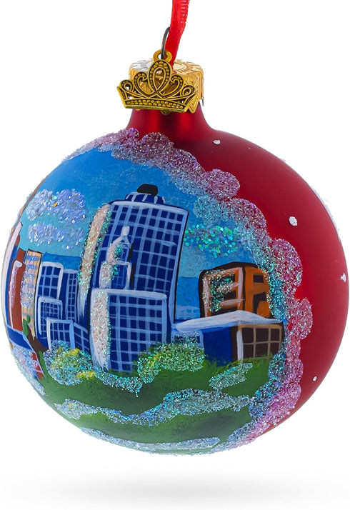 Memphis, Tennessee Glass Ball Christmas Ornament 3.25 Inches...