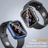 COOLQO 2 Pack Waterproof 2 in 1 Case Compatible for Apple Watch 45mm Series 9 8 7, with 9H Tempered Glass Screen Protector, Full Body Cover for iW...