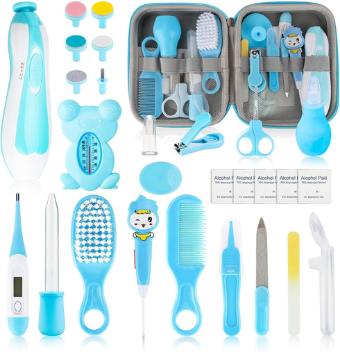 Baby Healthcare and Grooming Kit, 27pcs Baby Electric Nail Trimmer Set Newborn Nursery Health Care Set for Newborn Infant Toddlers Baby Boys Girls...