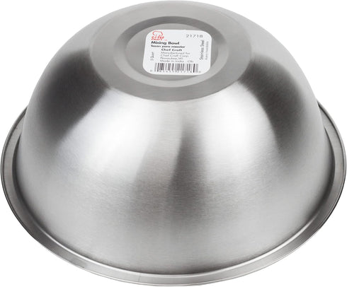 Chef Craft Brushed Mixing Bowl, 5-Quart, Stainless Steel...