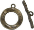 28 Sets Bronze Tone Antiqued Round Hammered Bracelet Toggle Clasps - Findings, DIY Crafts, Jewelry Making...