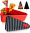 Pizza Leftover Storage Container with 2 Pizza Trays,Reusable Pizza Slicone Container,Silicone Food Container Lunch Box Withstand Temperature in -4...