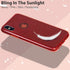 MATEPROX Compatible with iPhone Xs case,Compatible with iPhone X Glitter Bling Sparkle Cute Girls Women Protective Christmas Case -Red...