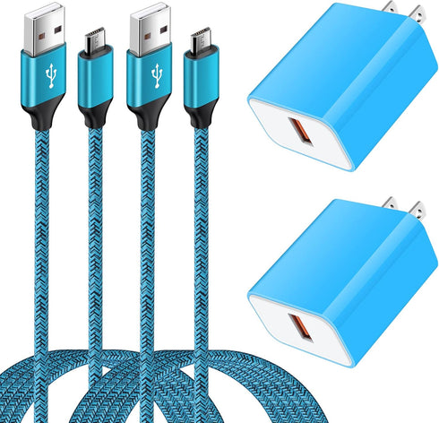 18W QC3.0 Fast Wall Charger Plug for Android Phone Fast Charging for Fire Tablet, Kindle, Samsung Galaxy J3 J5 J7 J8 S7 S6, PS4 Xbox LG K40 K20, M...