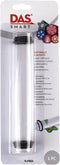 DAS Smart Acrylic Roller - 8-Inch Solid Acrylic Clay Rolling Pin with 3 Adjustable Rings in Sizes 2.5, 3.5 and 5mm - Easy to Clean Black Clay Roll...