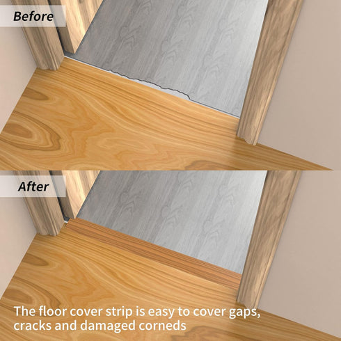 Floor Transition Strip Floor Cover Strips Self Adhesive, Carpet Transition Wood to Tile, 6.56Ft Strip Flooring Transitions Laminate, Vinyl Floor F...
