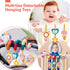hahaland Car Seat Toys for Babies 0-6 Months Girl - Baby Toys 3-6 Months - Rattle, Mirror, Crinkle, Squeaky Carseat Stroller Toys 0-6 Months Devel...