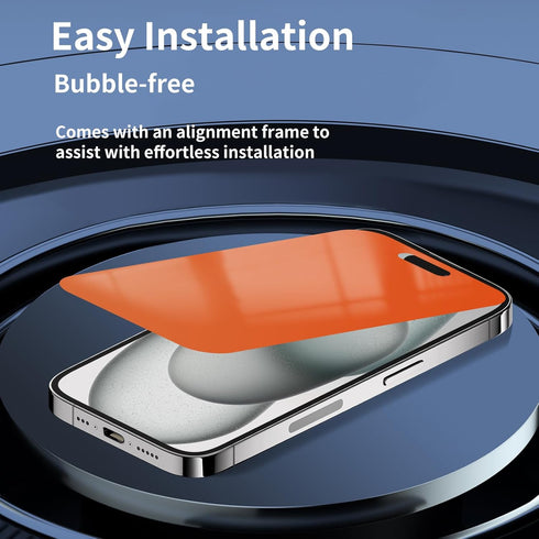 2 Pack Privacy Screen Protector for iPhone 15/14 Pro Gradient Soft Film for iPhone 14Pro Anti-Spy, Anti-Blue Light, Eye Protection, Anti-Fingerpri...